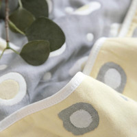 南极人（Nanjiren）A类针织全棉毛巾被纯棉空调被夏季毛毯盖毯办公室午睡毯儿童毯 煎蛋灰【全棉六层 亲肤透气】 100x150cm【A类儿童毯】