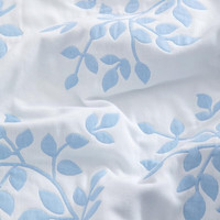 南极人（Nanjiren）A类针织全棉毛巾被纯棉空调被夏季毛毯盖毯办公室午睡毯儿童毯 叶语蓝【全棉六层 亲肤透气】 180x200cm【A类单人毯】