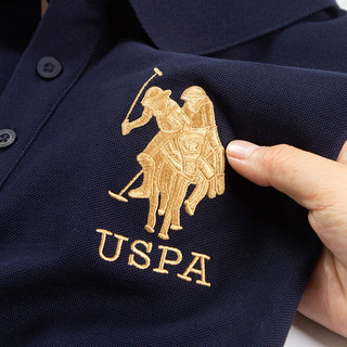 U.S. POLO ASSN.US保罗短袖polo衫男条纹薄款商务翻领polo领衫修身百搭上衣男装 卡其【纯棉】101 3XL 185（160-175斤左右）