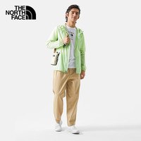 The North Face北面皮肤衣男户外防风透气防晒外套7WDQ 绿色/I0G S