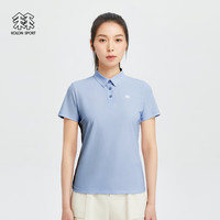 KOLON SPORT可隆女子户外运动TRICOT凉感防晒徒步登山热压POLO衫 米白CR