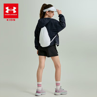 安德玛（Under Armour）儿童外套女童薄款舒适凉感宽松外套夏季童装凉感外套252226527 黑色 120