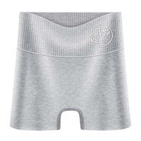 美·雅·挺裤女内裤打底裤防走光纯棉裆高腰收腹提臀女士无痕平角短裤 【高弹抑菌】水晶兰+轻花灰 2条 XXL【130-150斤】