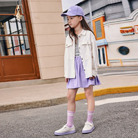 暇步士童鞋儿童小白鞋女童运动鞋男童鞋子软底低帮板鞋 HP3113紫色【速发 尽快付款】 29码