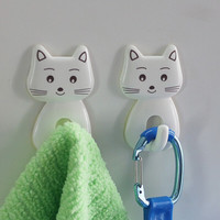 茶花 CHAHUA粘钩挂钩免打孔挂衣钩门后浴室厨房无痕粘钩免钉衣帽钩衣服挂衣钩 五金粘钩【1板4个】2913色