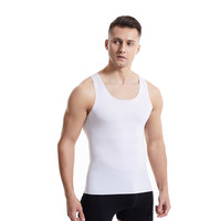 猫人莫代尔男士无痕背心运动抑菌透气宽松打底无袖汗衫春夏 炭灰色+炭灰色 XL (120-140斤)