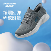 斯凯奇闪穿鞋丨闪步鞋男女款轻奇跑步一脚蹬舒适休闲健步运动鞋 女款-海军蓝色/薰衣草色/NVLV/150012 37