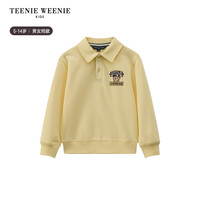 Teenie Weenie Kids小熊童装25年男女童休闲百搭纯棉翻领卫衣 紫色 120 cm