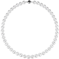 大溪地淡水珍珠项链 925银扣7-8mm近圆珍珠珠链锁骨链送妈妈送爱人礼物