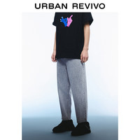 UR夏季男装时尚休闲百搭洗水直筒牛仔长裤UMV840031 浅蓝 29 (XS)
