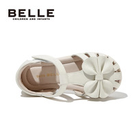 百丽童鞋女童凉鞋季幼童宝宝学步鞋小女孩公主鞋儿童包头鞋 杏色 27 脚长15.6-16cm