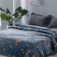 多喜爱 宿舍毛毯 加厚秋冬保暖毯子办公室家用午睡毯盖毯200*120cm 【加厚法兰绒毯】玛丽橙