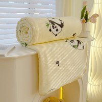 多喜爱法兰绒毛毯 秋冬加厚午睡空调毯 单双人毛巾被毯子200*120cm