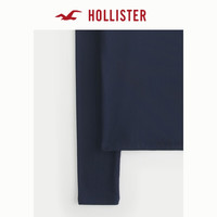 HOLLISTER25春季美式辣妹舒适修身方领长袖T恤女装KI339-5041 海军蓝 S (165/88A)