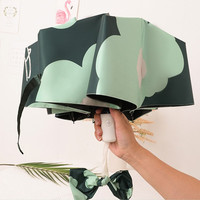 暄琰 三折黑胶全自动雨伞太阳伞遮阳伞防晒折叠晴雨两用伞男女便携雨具 自动太阳伞