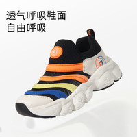 泰兰尼斯kids儿童篮球鞋春季男童运动鞋中大童鞋子儿童运动鞋飞织椰子鞋 白黑 三文治网偏大一码 27 内长17cm