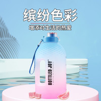 吨吨BOTTLED JOY吨吨桶大肚杯子运动水壶水杯大容量菠萝顿顿桶 黑色【PETG耐温40℃】 2.5L