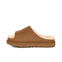 UGG春季女士时尚舒适一脚蹬潮流露趾一字拖 1167610CHE|栗色 42