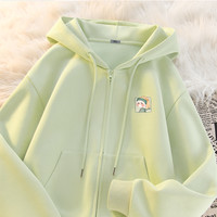 雪中飞 SNOWFLYING开春卫衣外套女2025春季轻薄款连帽开衫短款上衣PC 豆绿色788F 170/92A