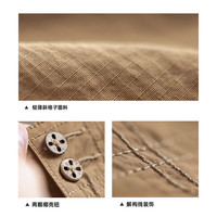 马登 MADEN卡其色工装短裙美式复古辣妹修身半裙百搭显瘦A字包臀裙夏女 卡其色 M