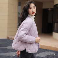 SNOWFLYING雪中飞2025春秋女式短款V领羽绒服手感柔软蓬松内搭外穿 165/88A