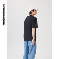 美特斯邦威短袖T恤男夏季舒适精致晕染印花舒适透气男士体恤上衣 影黑 M 170 92A 170/M
