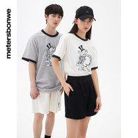 美特斯邦威短袖T恤男唐老鸭联名纯棉印花半袖装上衣圆领舒适潮流夏装 棉花糖白 XS 160 84A XS/160