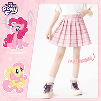 小马宝莉百褶裙女童裙子2025夏装女孩学院风超短裙半身裙 学院风百褶裙【自带内衬】粉 140