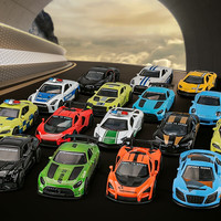 卡威合金小汽车玩具车模型男孩儿童小车跑车赛车仿真车模兰博基尼警车 悍马-拉花黄