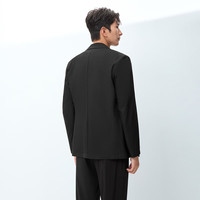 海澜之家 HLA休闲西服男25新轻商务时尚系列外套男春季 黑色01 M 170/88A 46A113~124