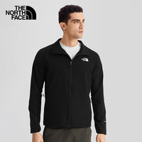 北面（The North Face）软壳衣男24春季户外运动舒适防风上衣休闲夹克外套8AUP JK3/黑色 XXL/185
