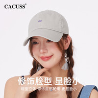CACUSS帽子女春夏2025棒球帽字母刺绣户外鸭舌帽大头围遮阳帽