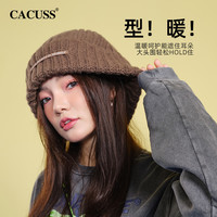 Cacuss针织帽子女秋冬加厚保暖防寒毛线帽女月子帽堆堆帽时尚