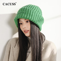 Cacuss针织帽子女秋冬加厚保暖防寒毛线帽女月子帽堆堆帽时尚
