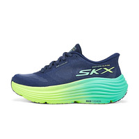斯凯奇纵云春季男女同款跑鞋超轻缓震透气运动专业公路跑步鞋 女款-海军蓝色/柠檬色/NVLM/129473 35.5