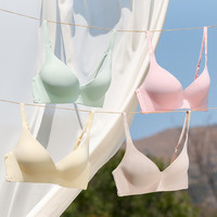 Triumph/黛安芬薄款无痕乳胶内衣女无钢圈抗菌文胸E004089 雾气紫-UQ 32/70B