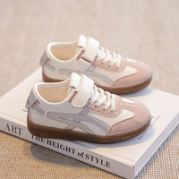 笛莎儿童透气小白鞋2025春季运动鞋软底女童休闲鞋男孩魔术贴 白灰 30码