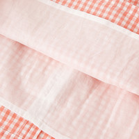 戴维贝拉联名款女童连衣裙春装女宝宝裙子儿童格子裙 粉白格