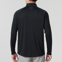 UA/安德玛Velocity 2.0 1/4 Zip男黑色长袖T恤户外运动休闲套头衫 XL