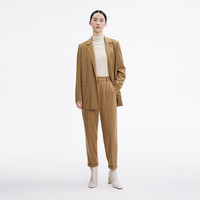 【清仓】播春季设计感小众利落戗驳领简洁方口袋西服BDP4XD04 K40黑色 S