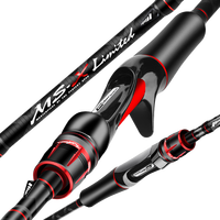 哈斯达（HISTAR）穆萨路亚竿单竿远投翘嘴枪柄马口全水域直柄竿路亚微物打黑雷强竿 2.4米 红M-直柄单竿