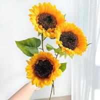漾姿仿真花向日葵假花干花客厅卧室落地摆放太阳花绢花花室内装饰花 黄色 2支
