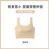 莫代尔束胸运动内衣大胸显小女背心防下垂收副乳无痕缩胸裹胸超平 肌底肤 3XL