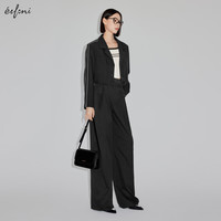 伊芙丽（eifini）伊芙丽舒适通勤职场气质西装女2025年春季 1F3110242 黑色 M