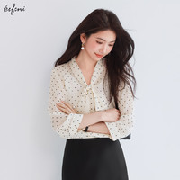 伊芙丽（eifini）伊芙丽基础休闲通勤百搭衬衫2025年春季 1F7121441N 琼玉白 L