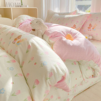 无印良品全棉纯棉床品被套被套床单2025宿舍被套床笠 【单被套】220x240cm 春日班