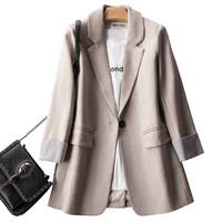 西装外套女2025小个子宽松大码春秋职业正装短款休闲西服套装 黑色西装（9008） L