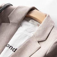 西装外套女2025小个子宽松大码春秋职业正装短款休闲西服套装 黑色西装（2006）+长袖衬衫（C8825） M