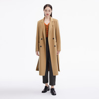 【播奥莱】播冬季羊毛宽松休闲H型修身显瘦长款大衣女BDP4AD0640 O50驼色 M