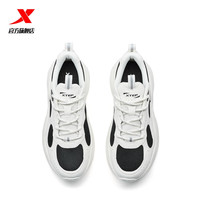 XTEP特步休闲鞋男2025年夏季拼接撞色百搭舒适厚底增高运动鞋 帆白/黑（女款） 42